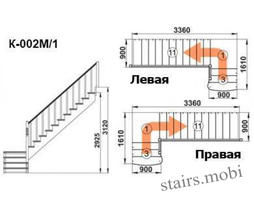 К-002М/1 вид5 чертеж stairs.mobi